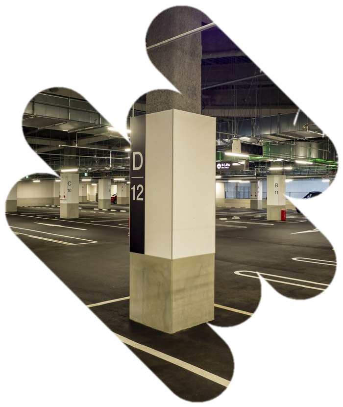 Stationnement intérieur d’un immeuble